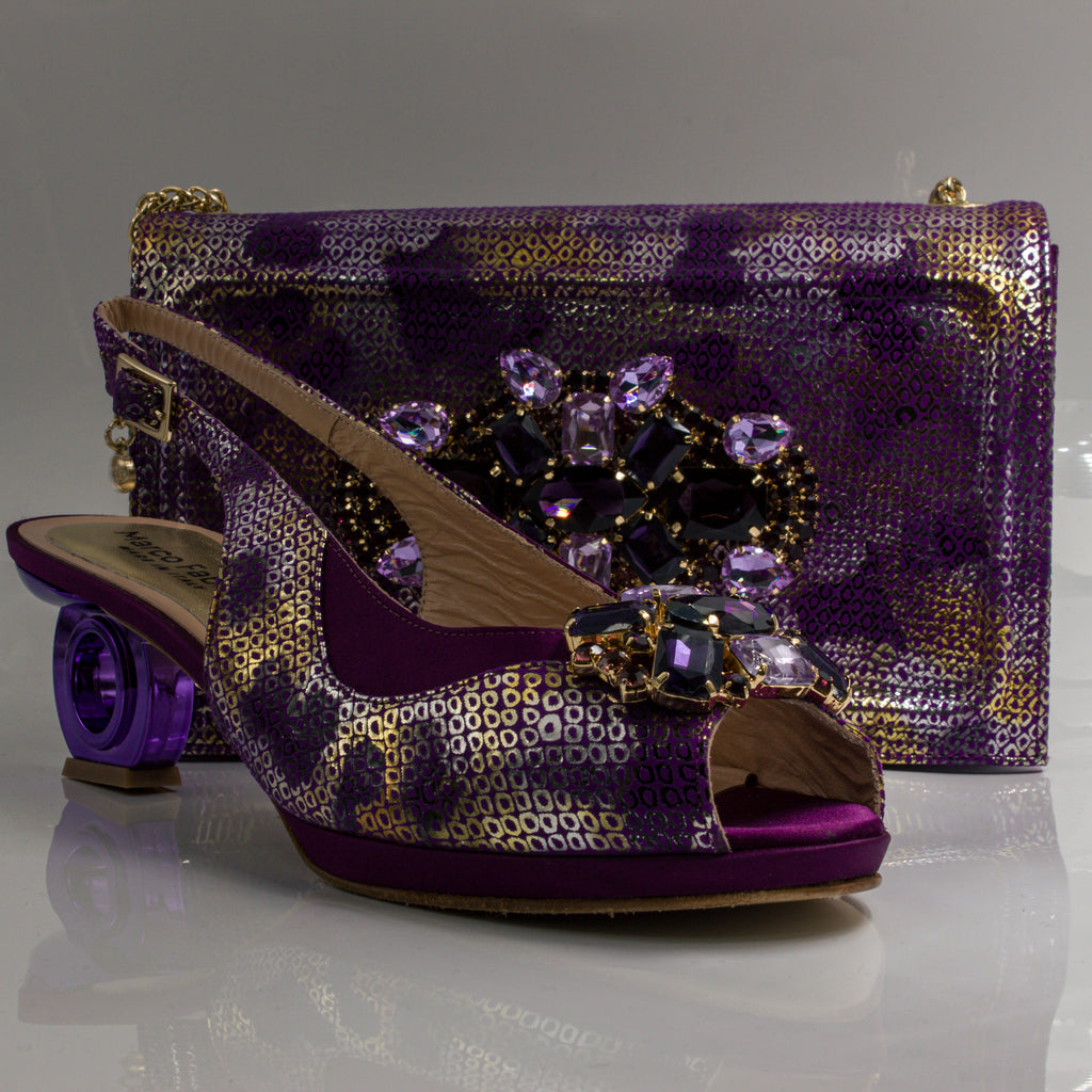 Purple Marcella Ornate Heel Set
