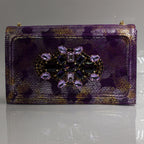 Purple Marcella Ornate Heel Set - Italian Shoe and Bag Set - Classic Shoes London