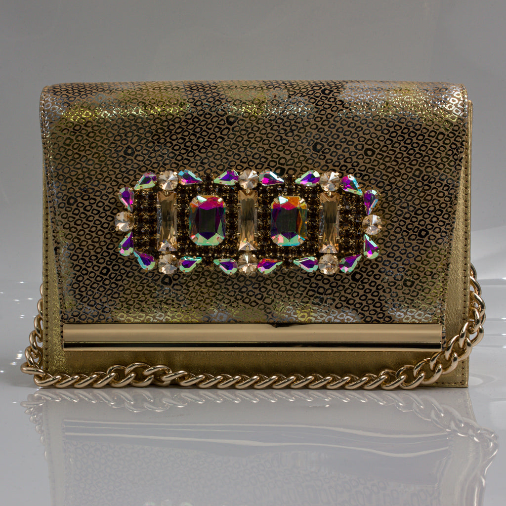 Gold Marcella Jewel Heel Set
