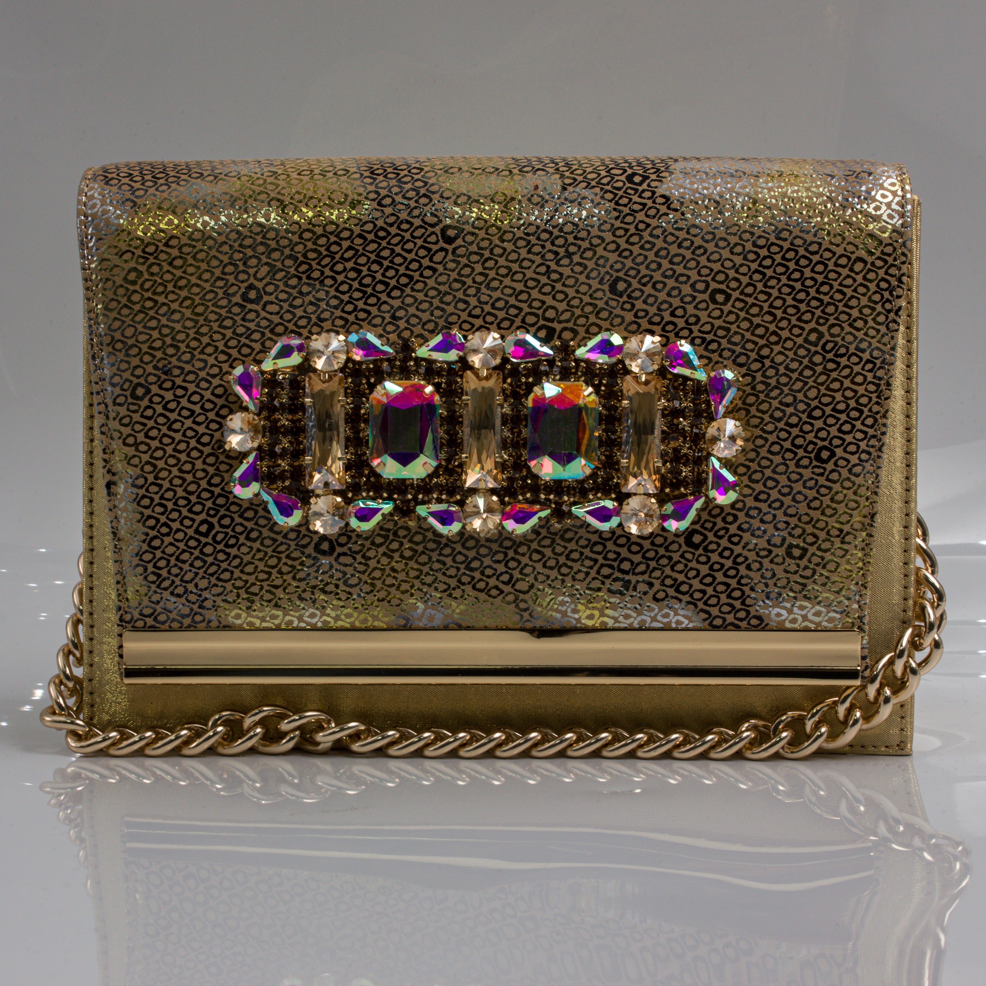 Gold Marcella Jewel Heel Set