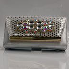 Silver Lorenza Jewel Heel Set - Italian Shoe and Bag Set - Classic Shoes London