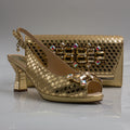Gold Lorenza Jewel Heel Set