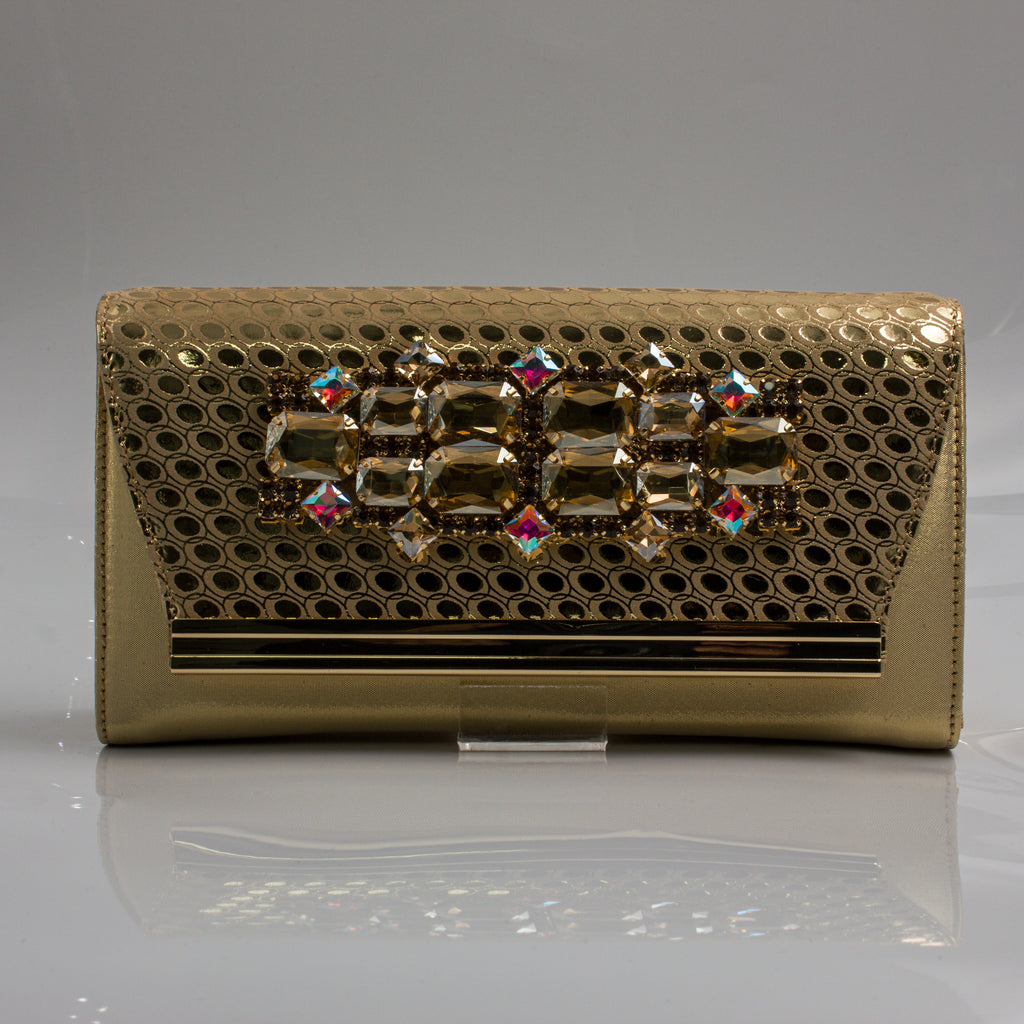 Gold Lorenza Jewel Heel Set