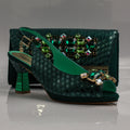 Emerald Green Lorenza Jewel Heel Set