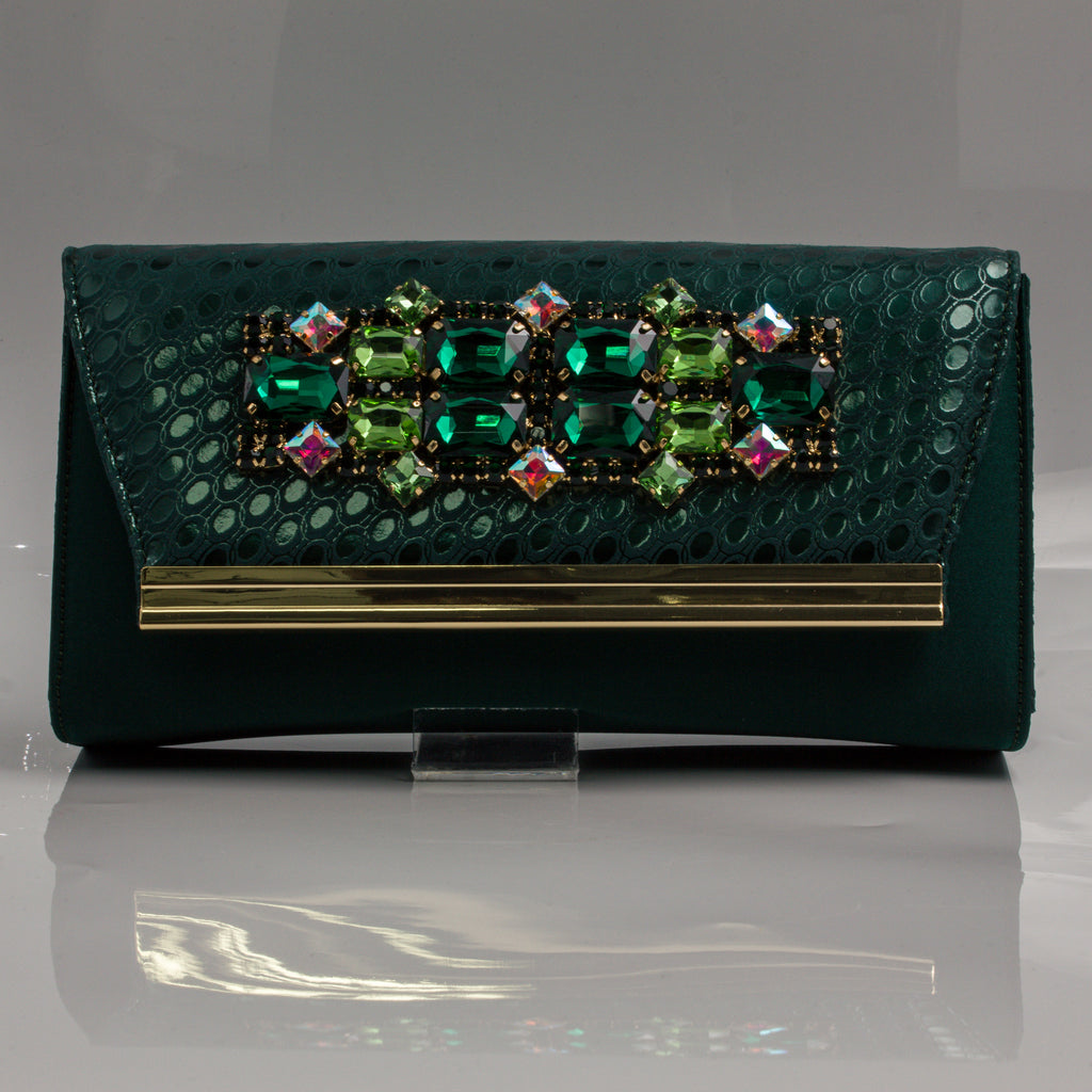Emerald Green Lorenza Jewel Heel Set