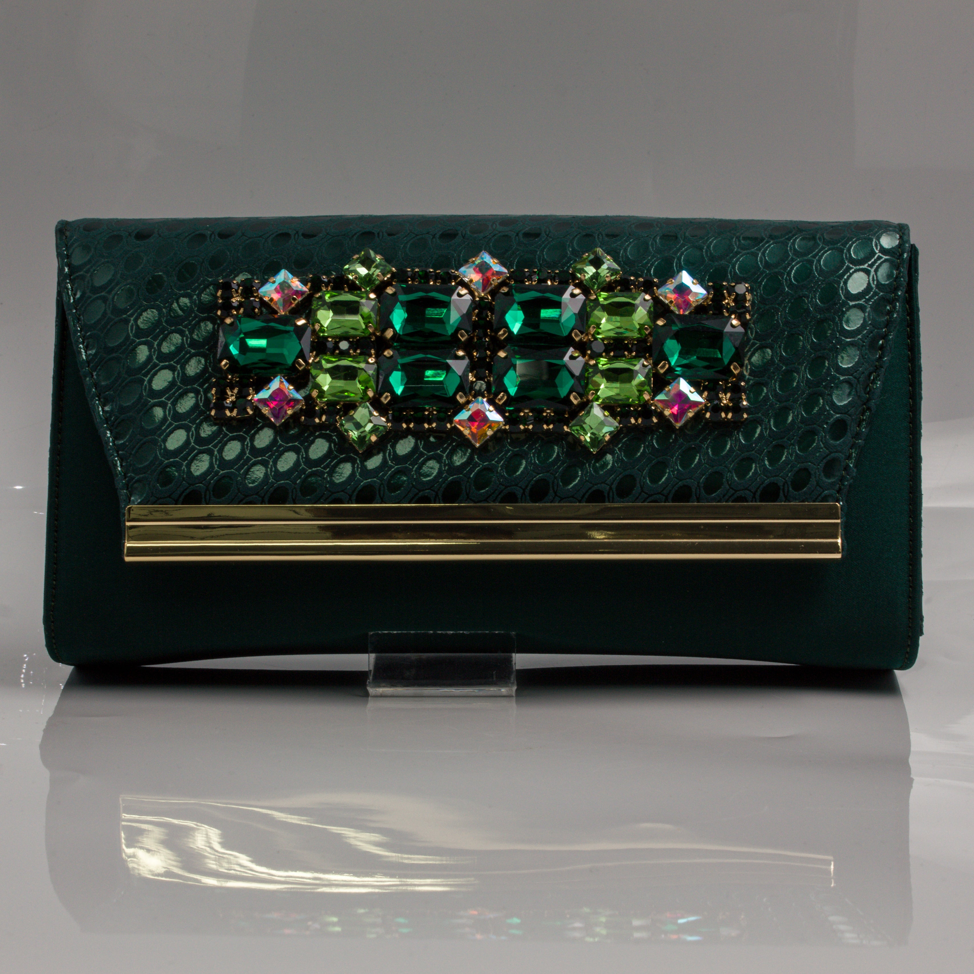 Emerald Green Lorenza Jewel Heel Set