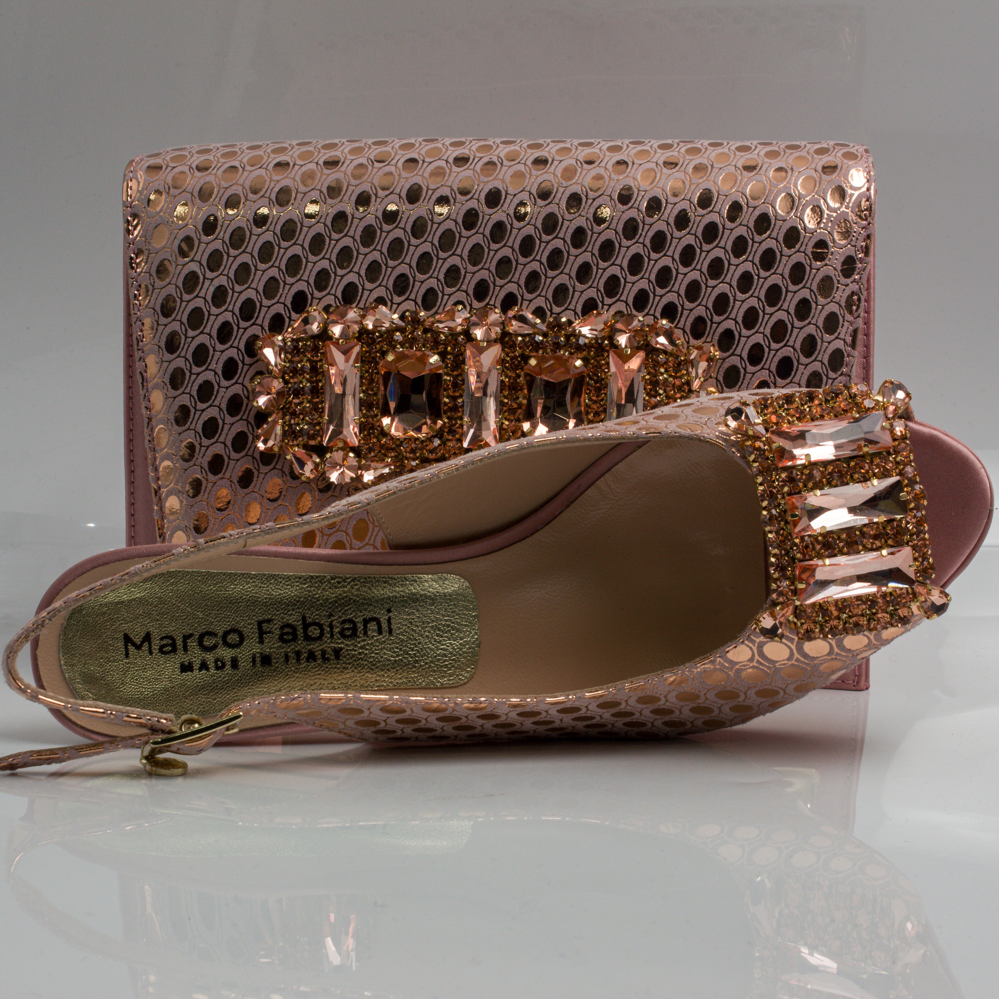 Peach Blush Lorenza Jewel Heel Set