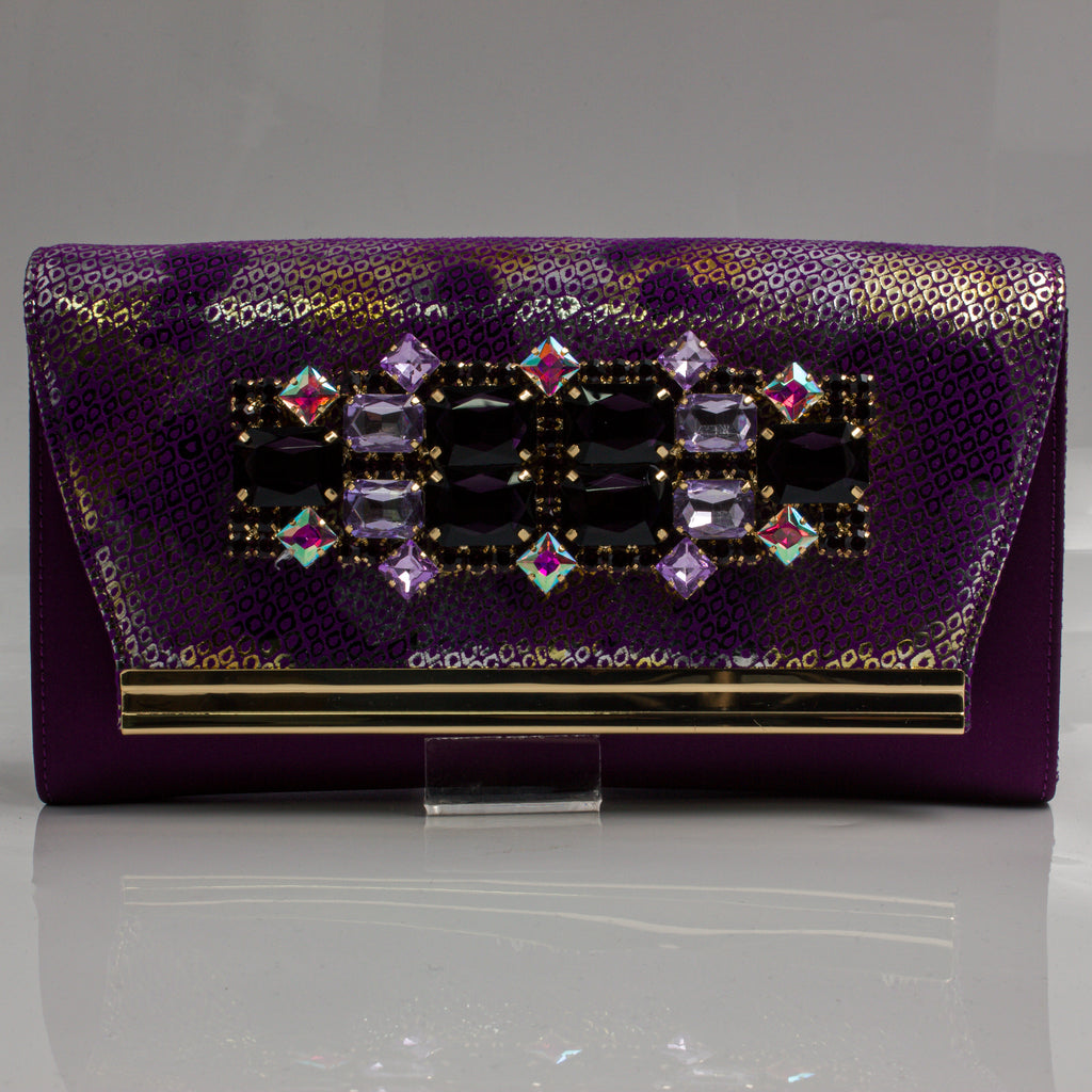 Purple Marcella Jewel Heel Set