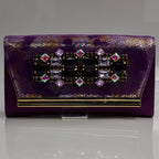 Purple Marcella Jewel Heel Set - Italian Shoe and Bag Set - Classic Shoes London