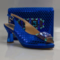 Royal Blue Lorenza Jewel Heel Set