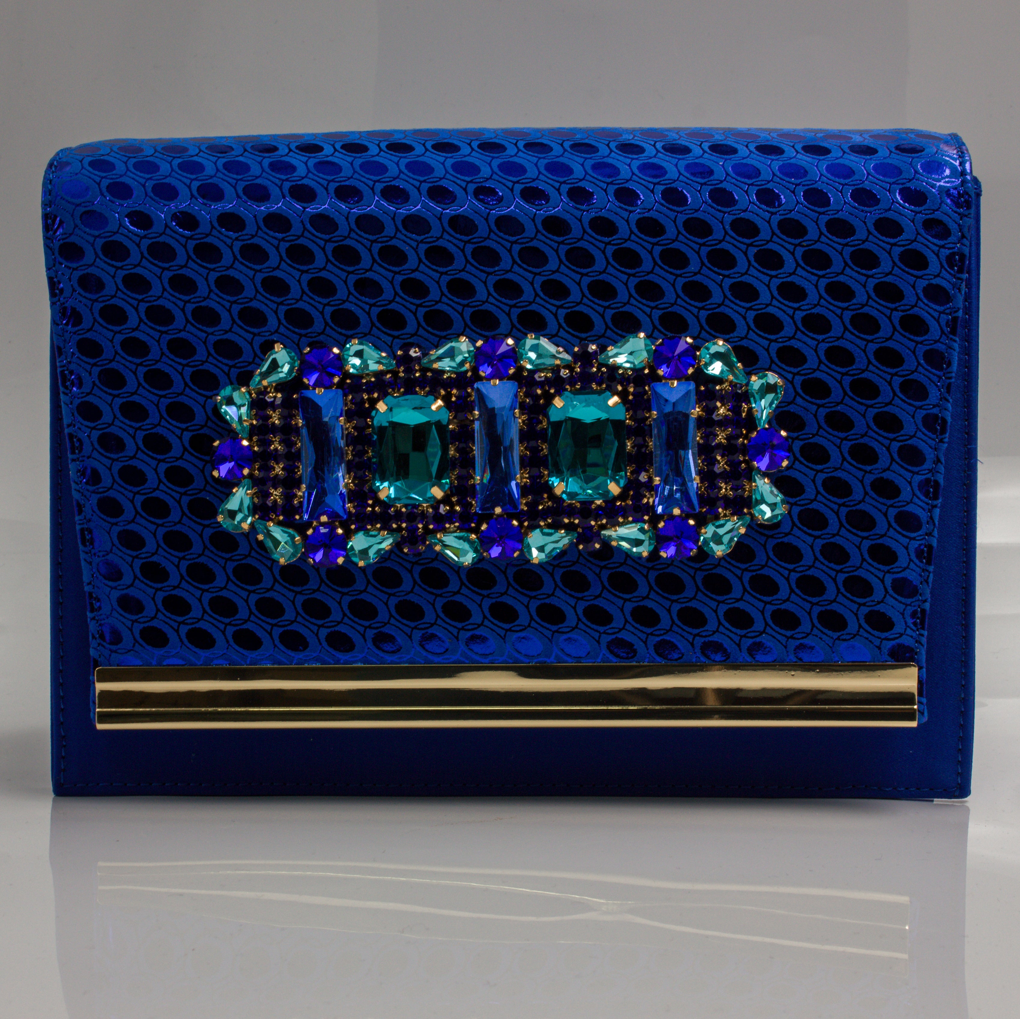 Royal Blue Lorenza Jewel Heel Set