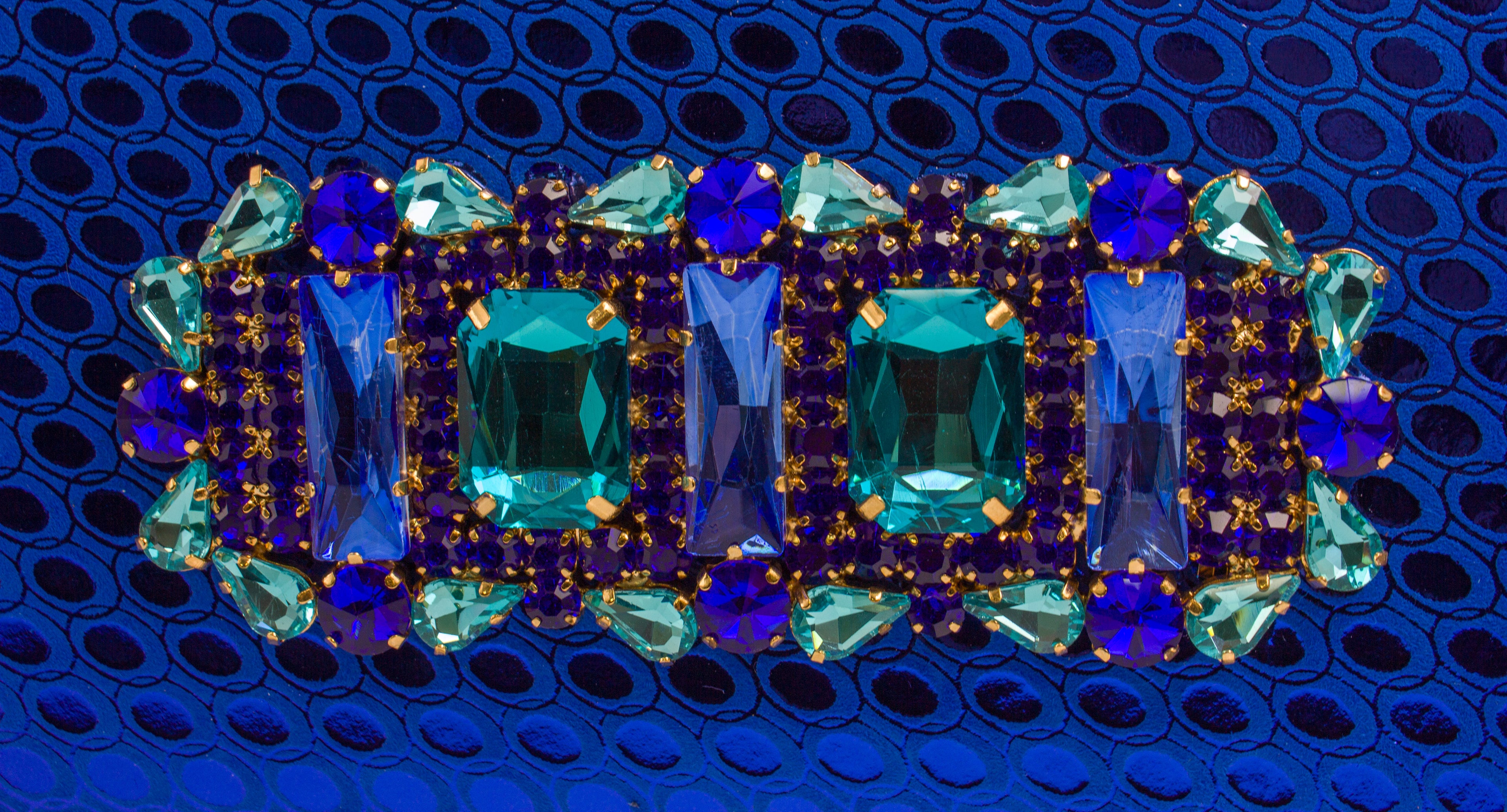 Royal Blue Lorenza Jewel Heel Set