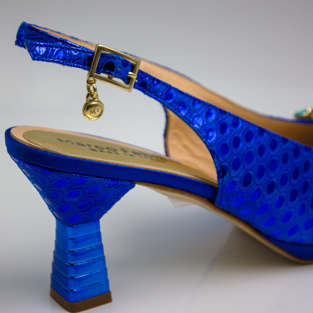 Royal Blue Lorenza Jewel Heel Set