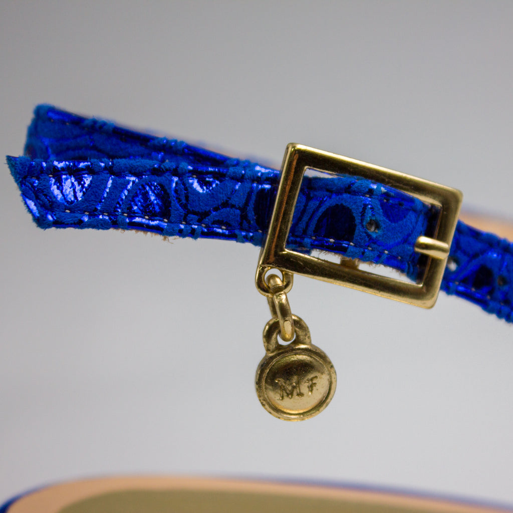 Royal Blue Lorenza Jewel Heel Set