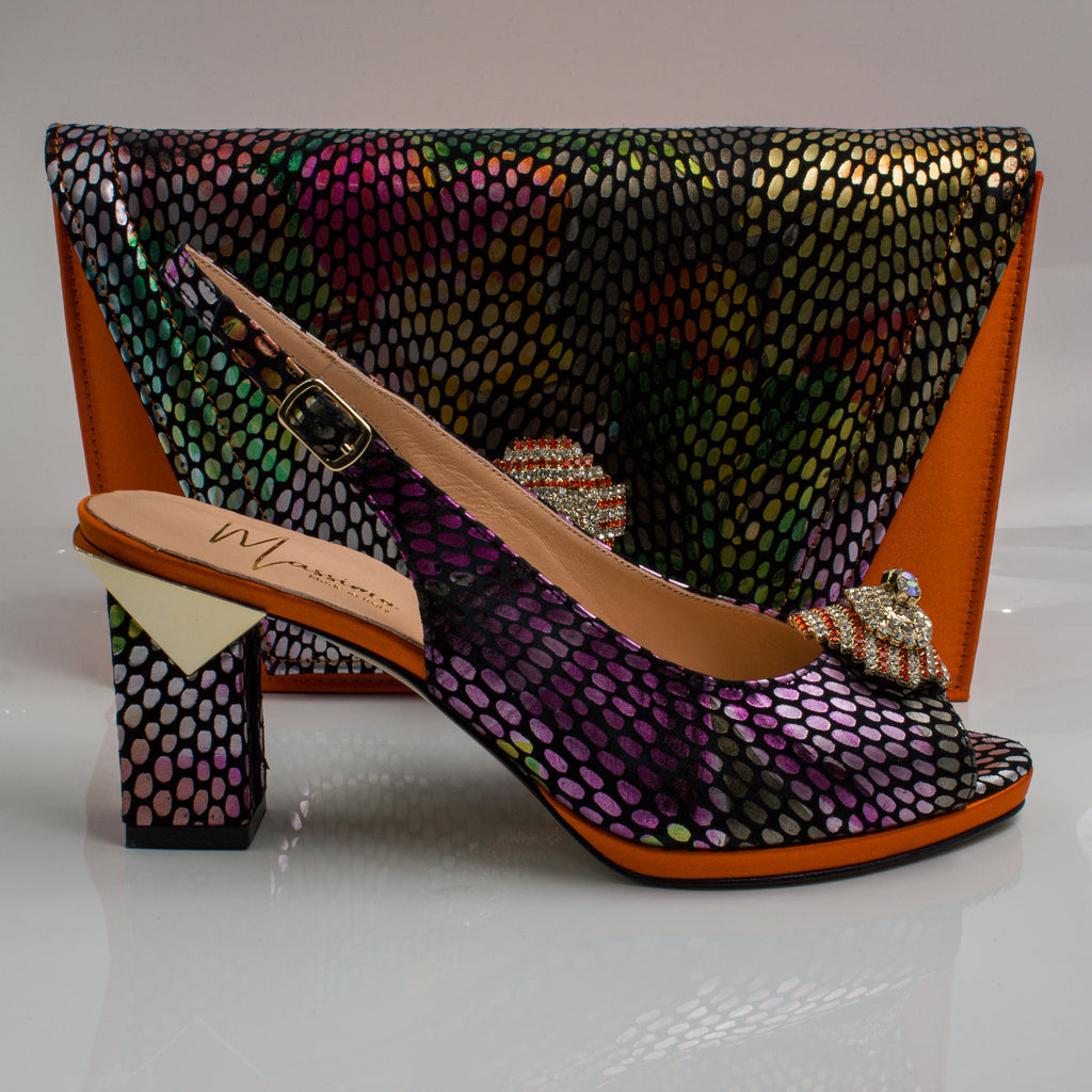 Orange/Multi Square Set