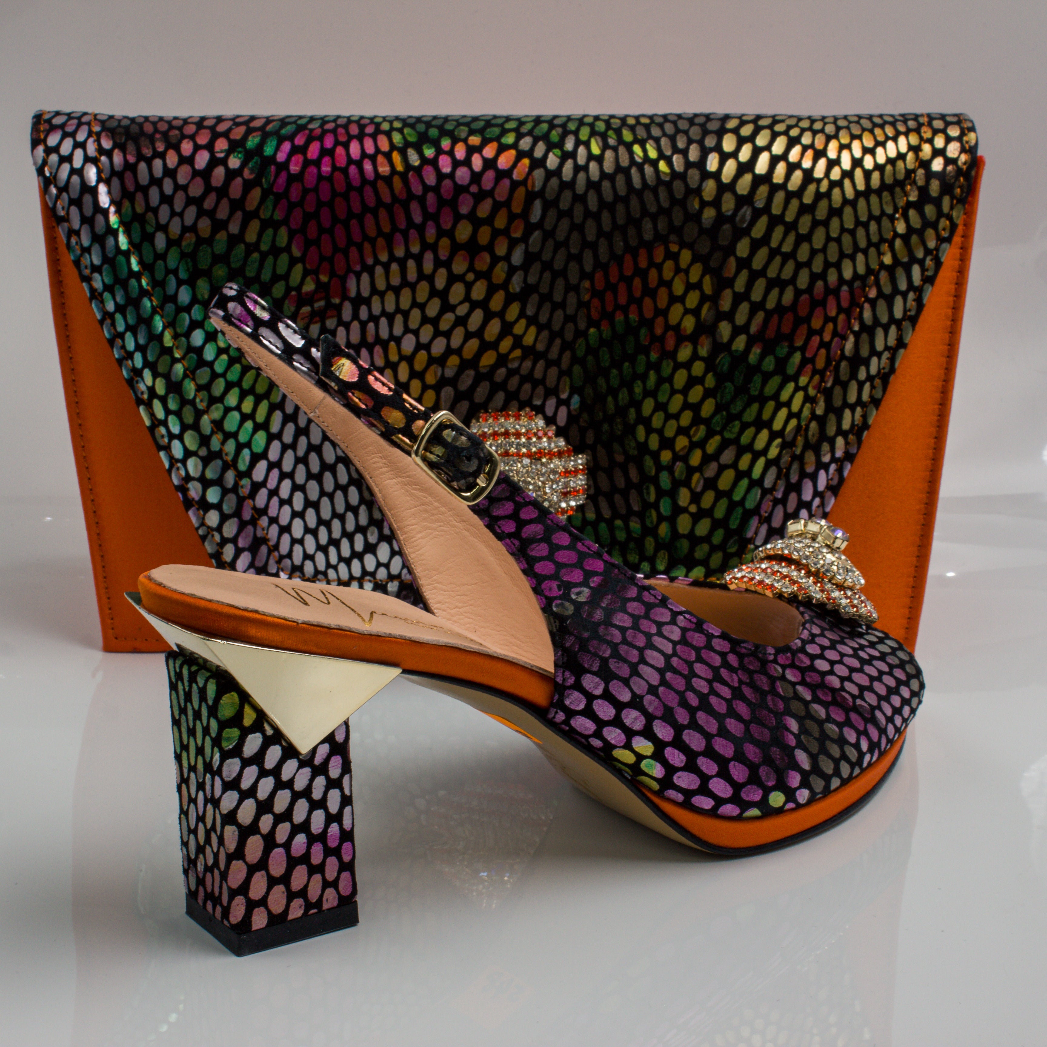 Orange/Multi Square Set