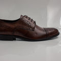 Brown Brogue Cap-Toe Derby Office Shoes
