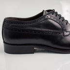 Black Brogue Cap-Toe Derby Office Shoes - Italian Men's Shoes - Classic Shoes London