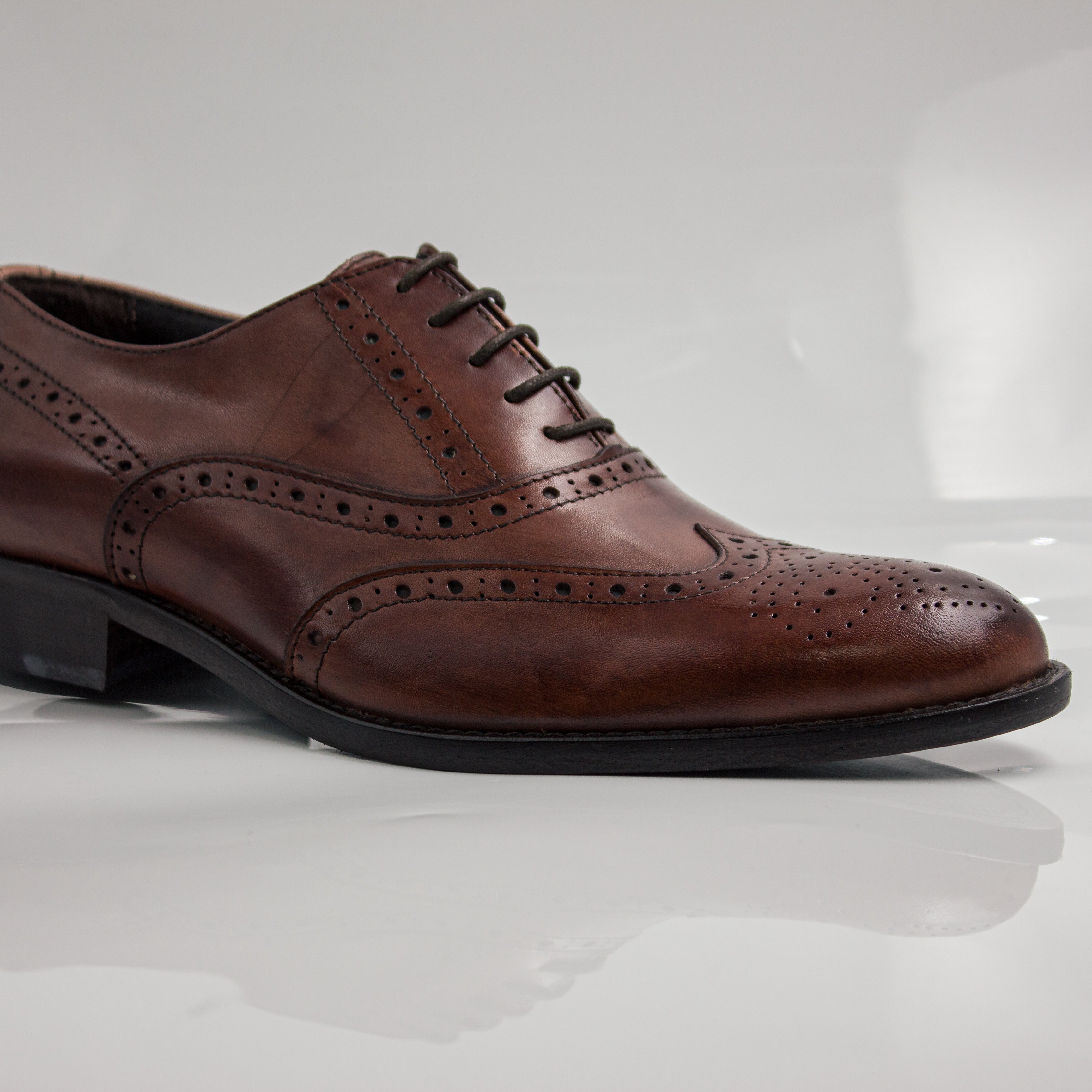 Brown Brogue Wingtip Oxfords Office Shoes