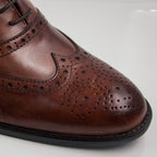 Brown Brogue Wingtip Oxfords Office Shoes - Italian Men's Shoes - Classic Shoes London