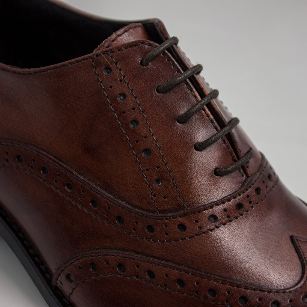 Brown Brogue Wingtip Oxfords Office Shoes