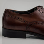 Brown Brogue Wingtip Oxfords Office Shoes - Italian Men's Shoes - Classic Shoes London