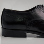 Black Brogue Cap-Toe Oxfords Office Shoes - Italian Men's Shoes - Classic Shoes London