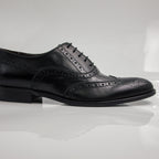Black Brogue Wingtip Oxfords Office Shoes - Italian Men's Shoes - Classic Shoes London