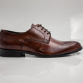 Brown Plain Derby Office Shoes