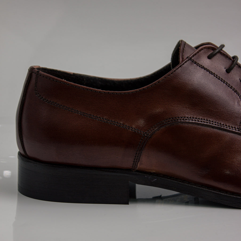 Brown Plain Derby Office Shoes