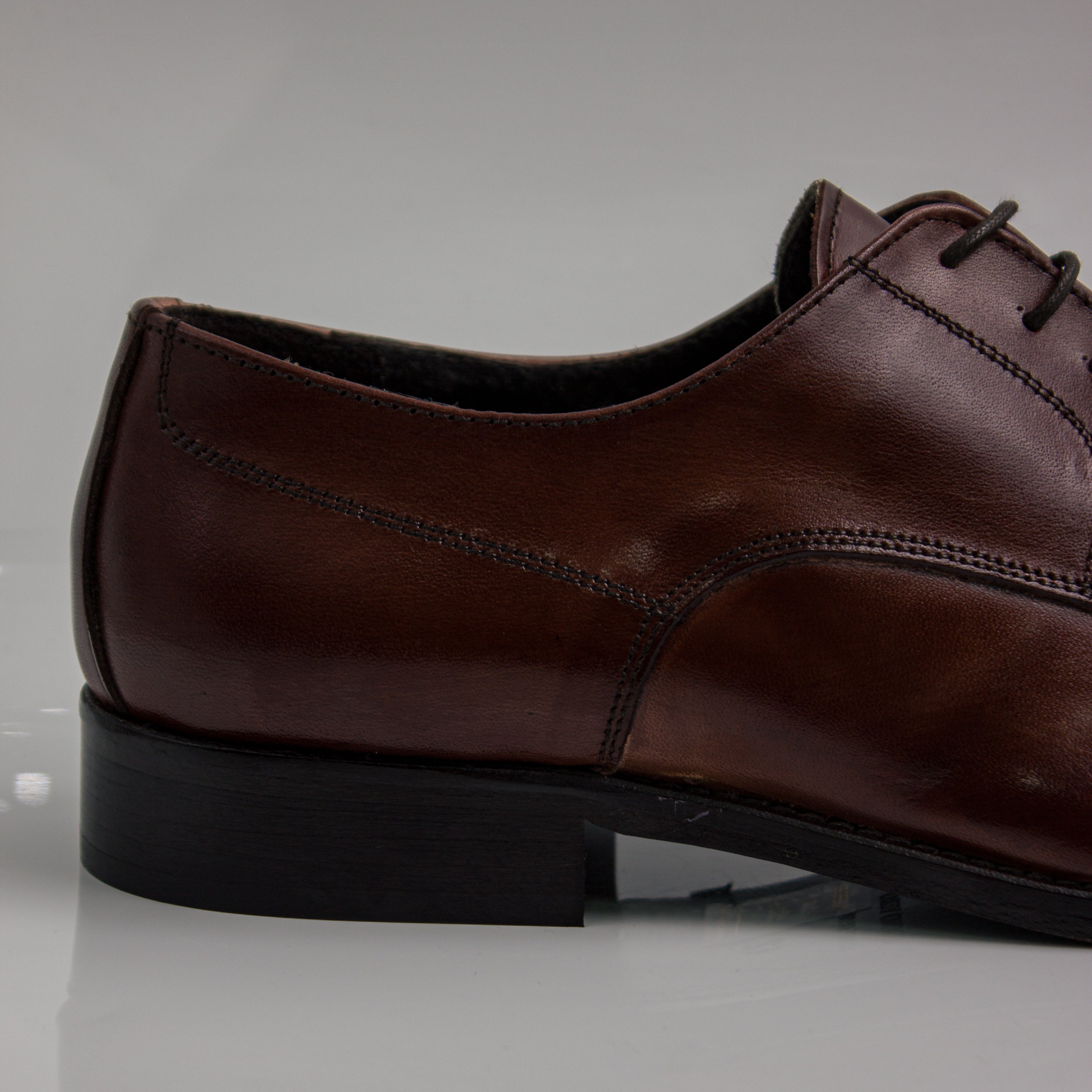 Brown Plain Derby Office Shoes