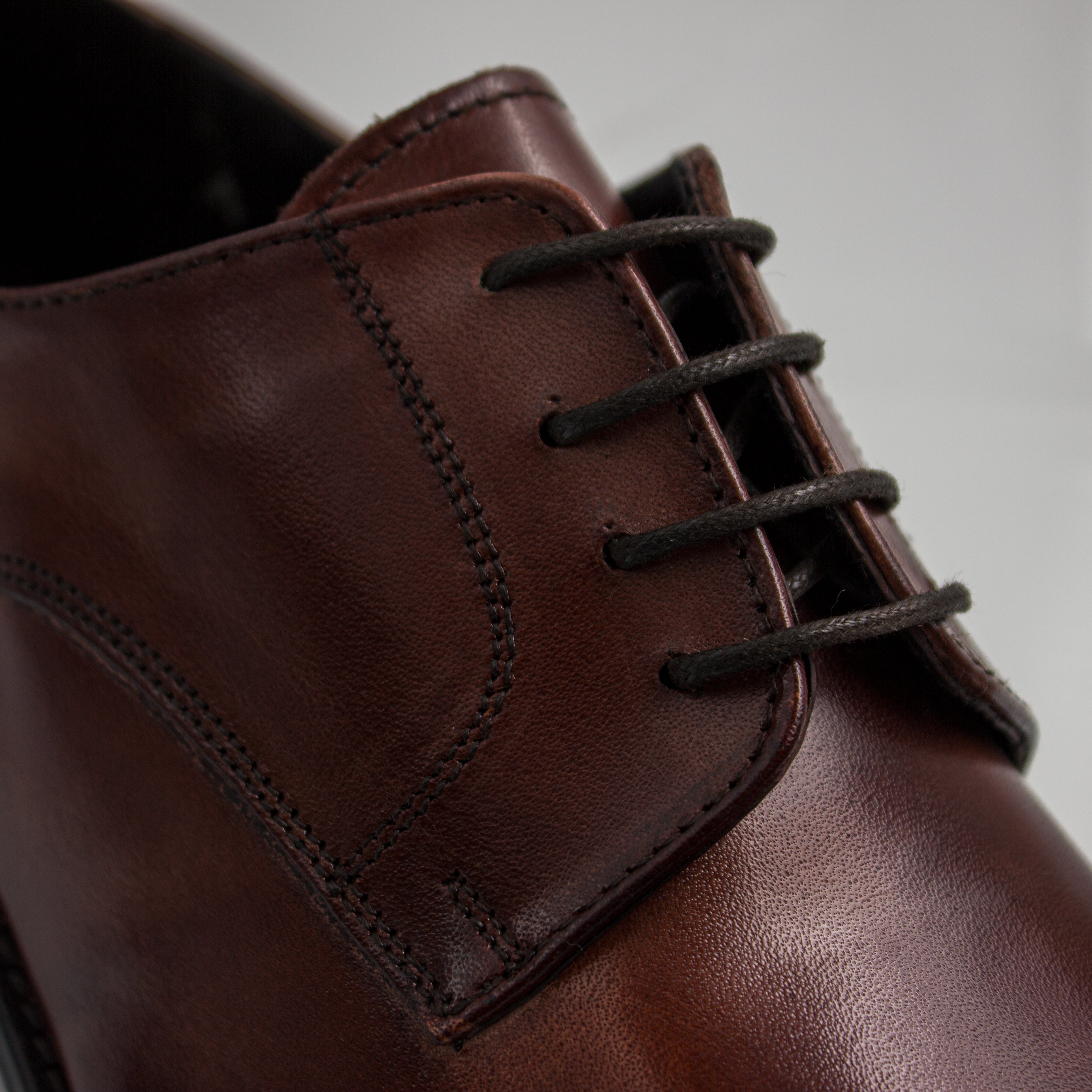 Brown Plain Derby Office Shoes