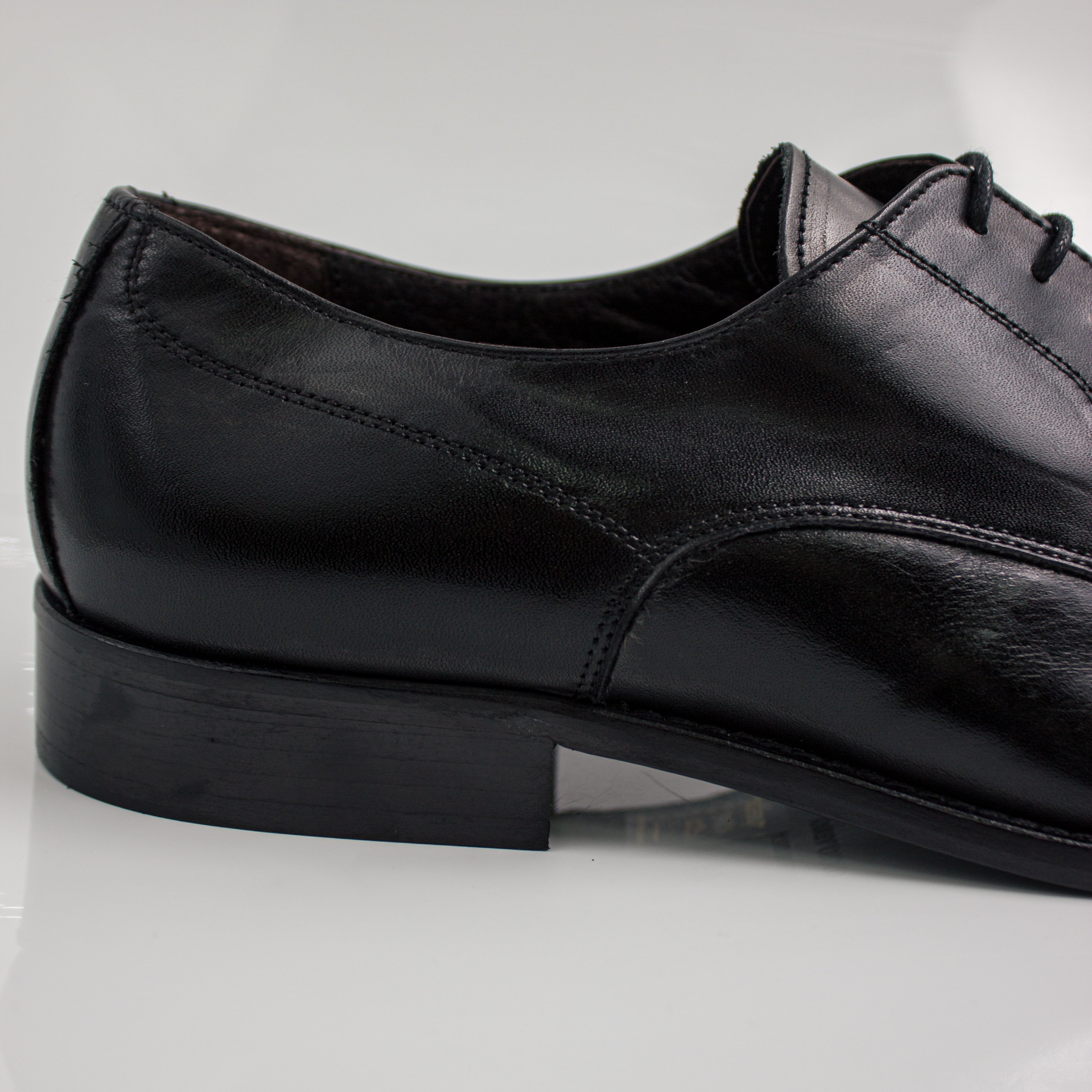 Black Derby Plain Office Shoes