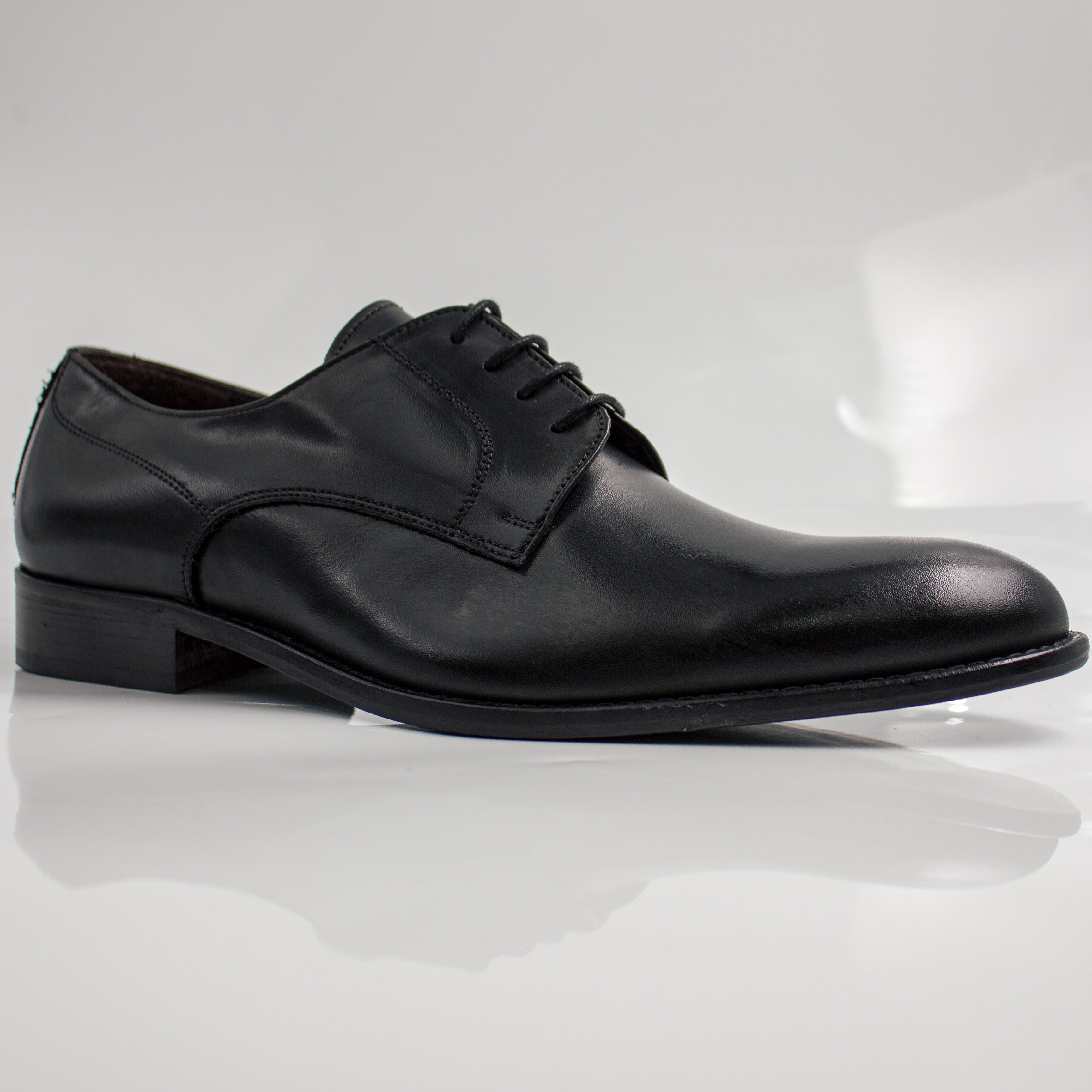 Black Derby Plain Office Shoes