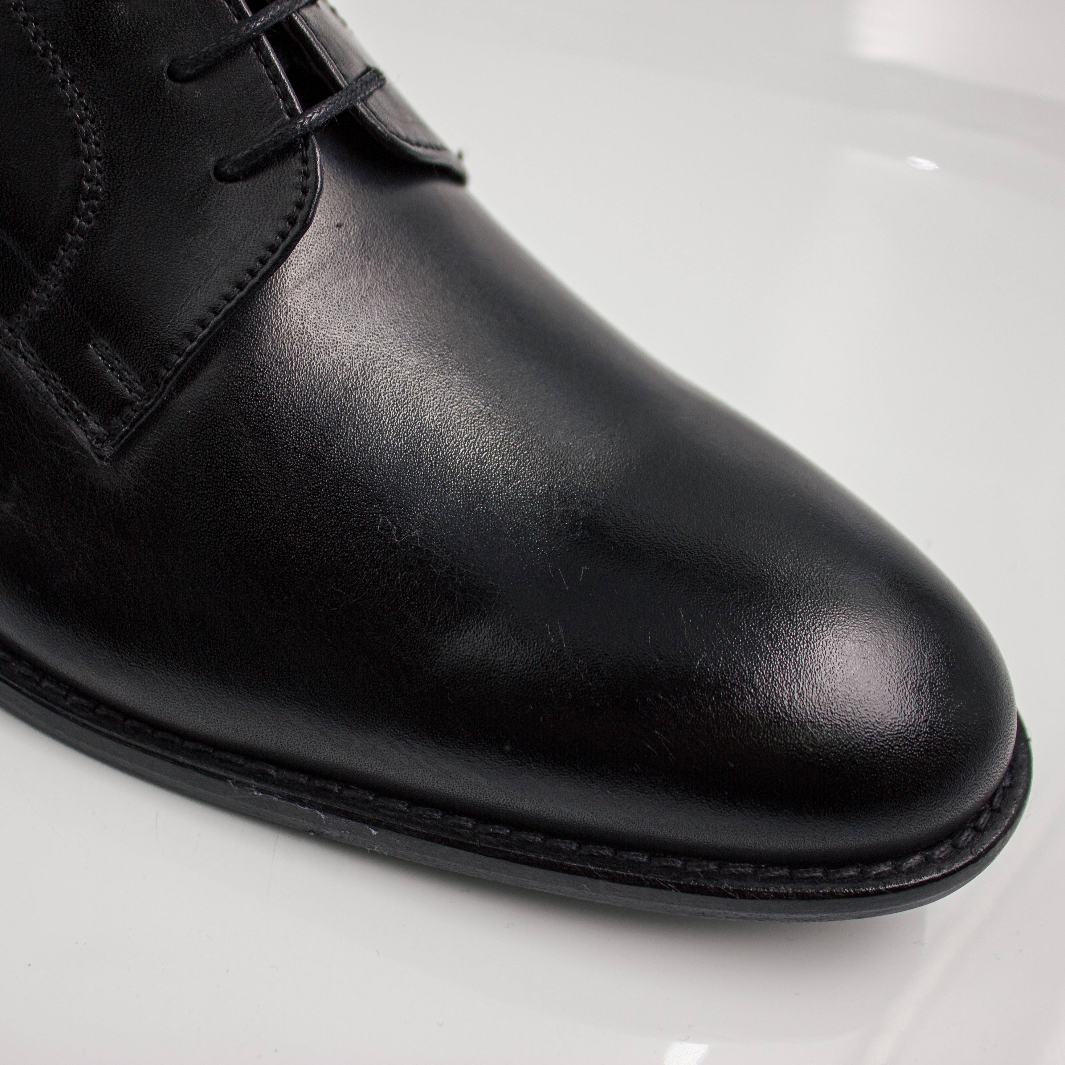 Black Derby Plain Office Shoes