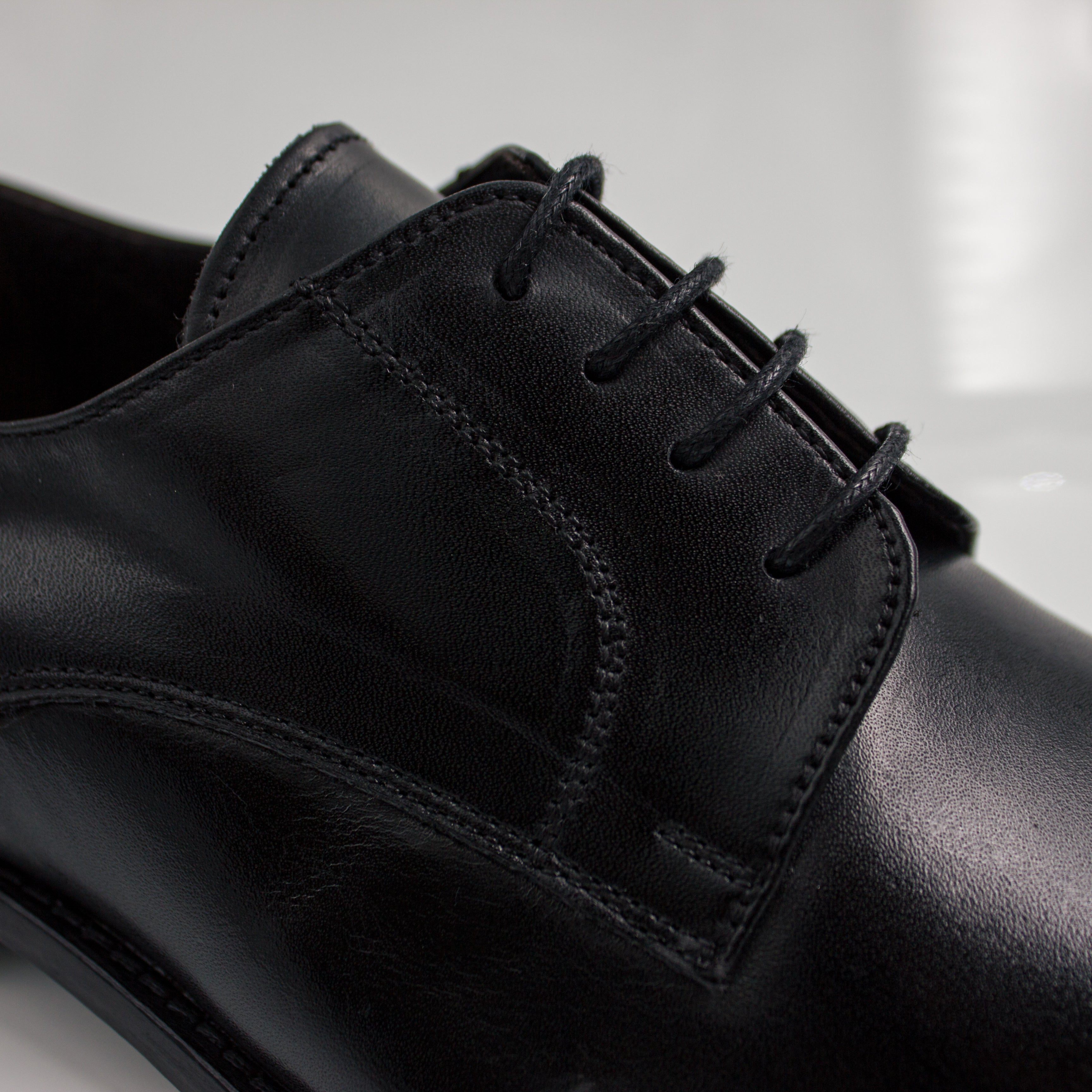 Black Derby Plain Office Shoes