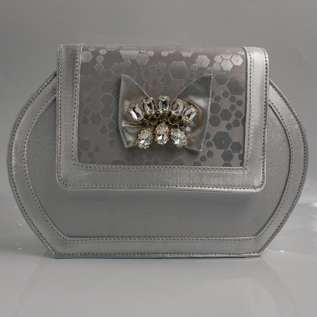 Silver Hexagonal Dots Low