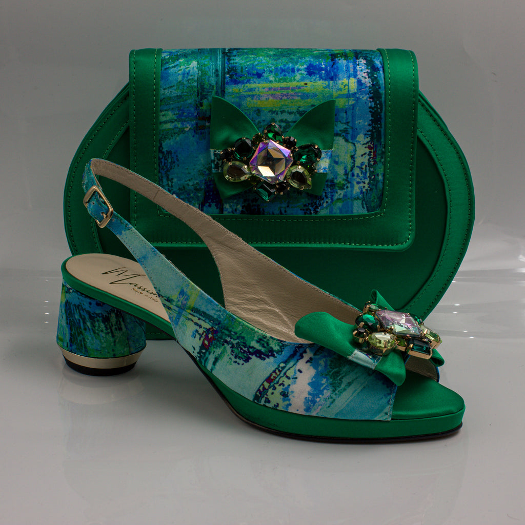 Leaf Green Aqua Mix Low Set