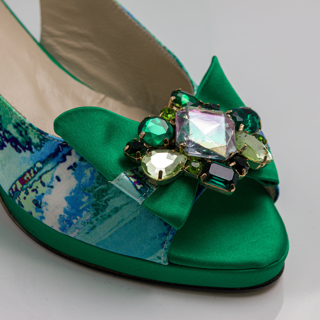 Leaf Green Aqua Mix Low Set