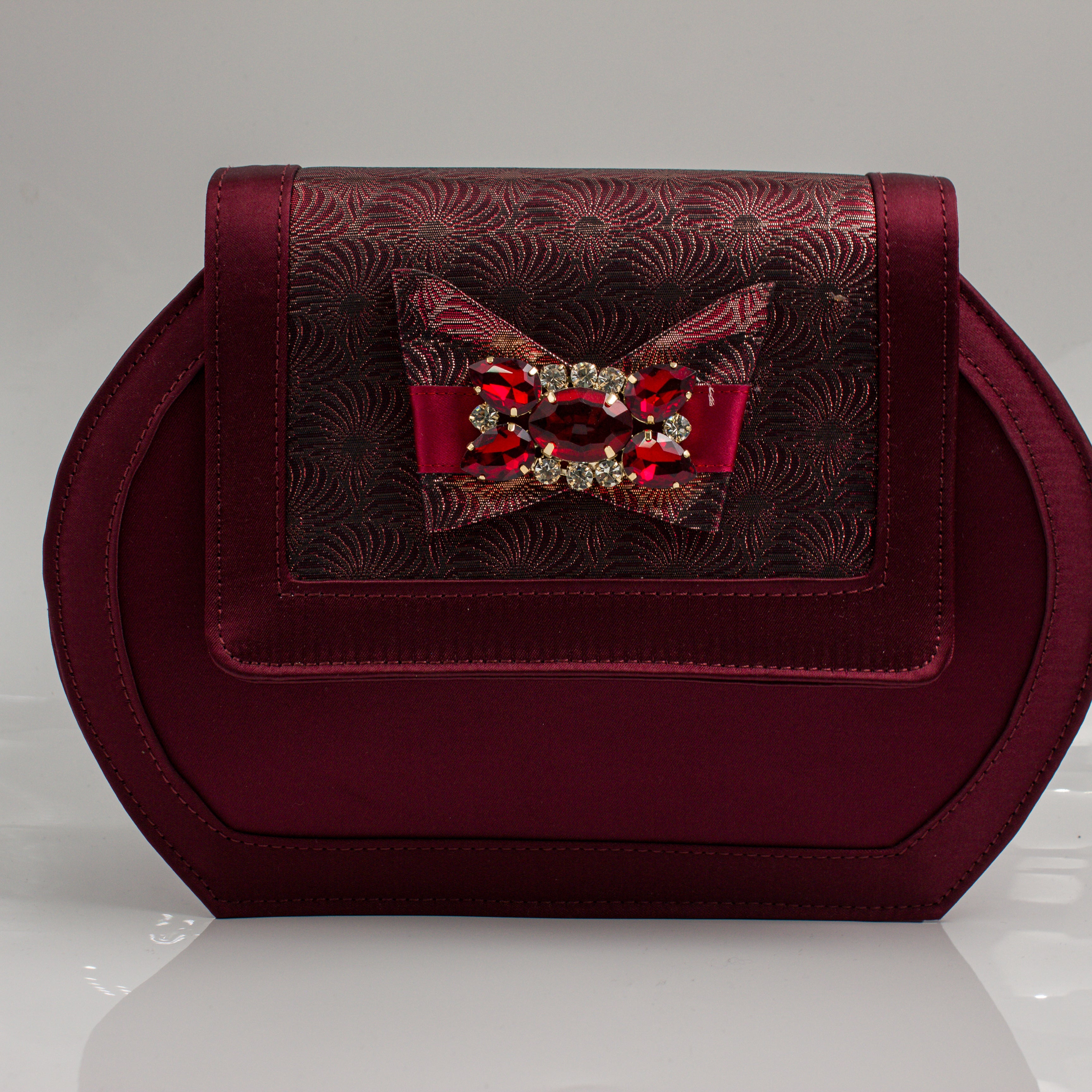 Wine/Burgandy Floral Print Set