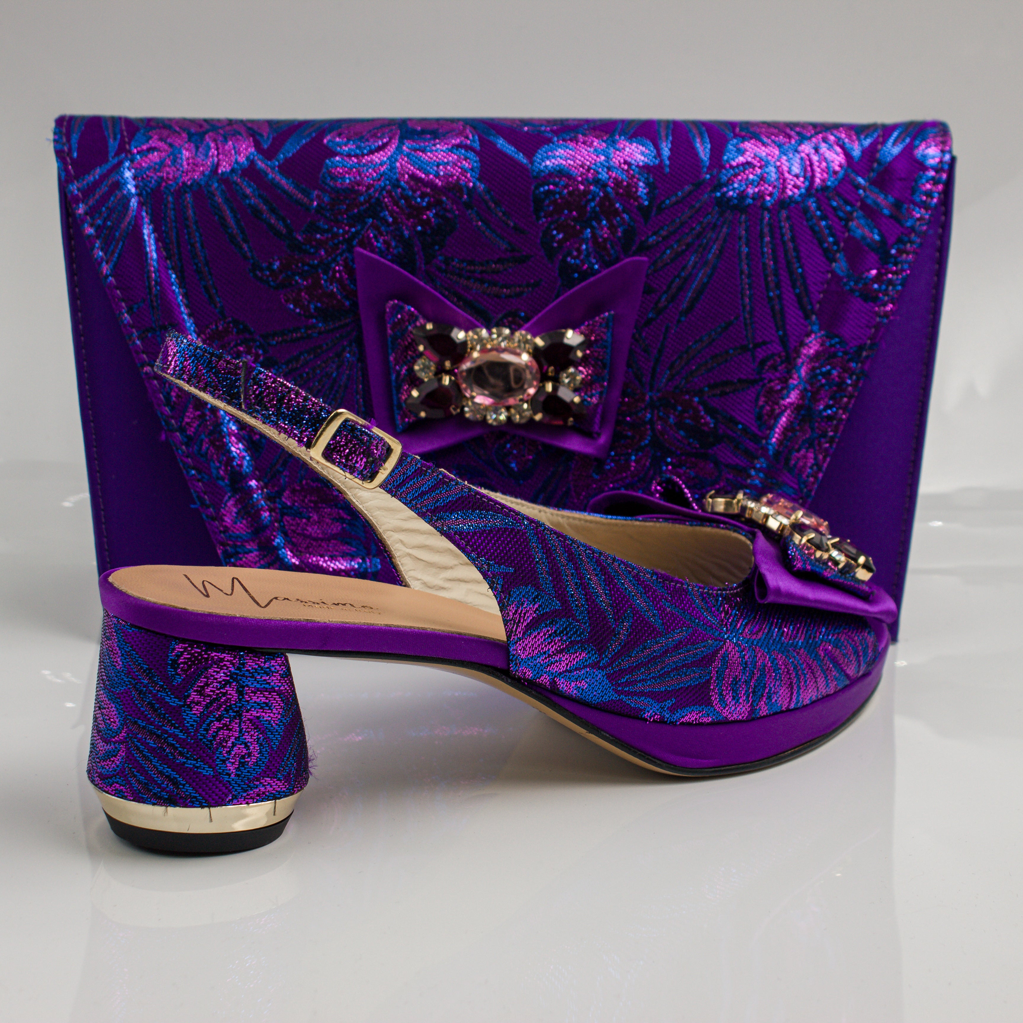 Purple Floral Print Set