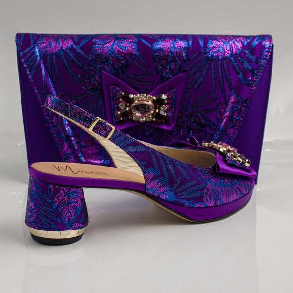 Purple Floral Print Set