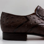 Espresso Ostrich Captoe Shoes - Italian Men's Shoes - Classic Shoes London