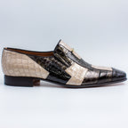 Onyx Ivory Croc Panel Shoes - Italian Men's Shoes - Classic Shoes London
