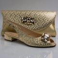Gold Scaled Mama Set - Italian Shoe and Bag Set - Classic Shoes London