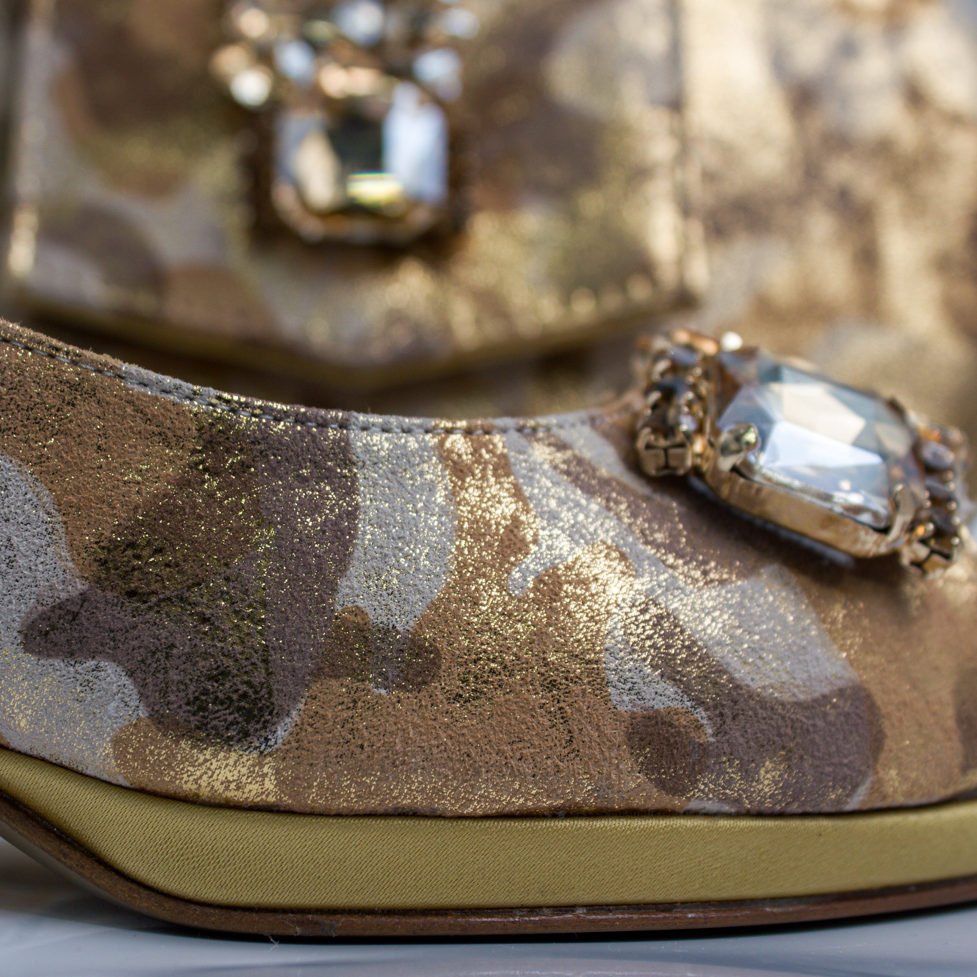 Golden Cloud Regal Crystal Mama Set - Italian Shoe and Bag Set - Classic Shoes London