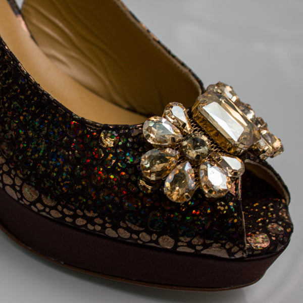 Chocolate Ember Crystal Wedge Set