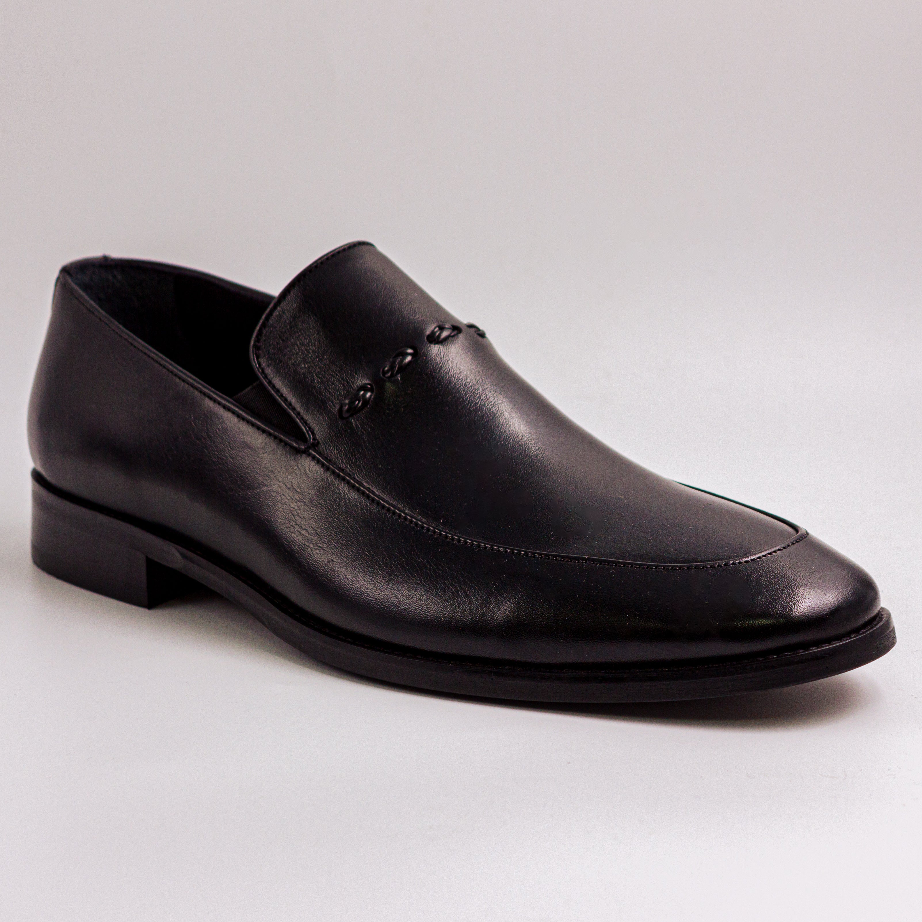Black Halden Knot-Stitch Loafer