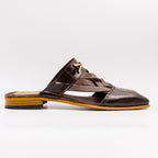Brown Delmore Woven Medallion Mules