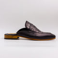 Black Radcliff Croc Half Shoe